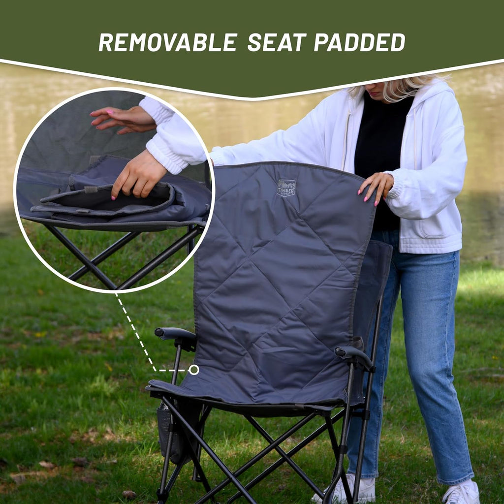 Grey Folding Outdoor Camp Chair Q3852