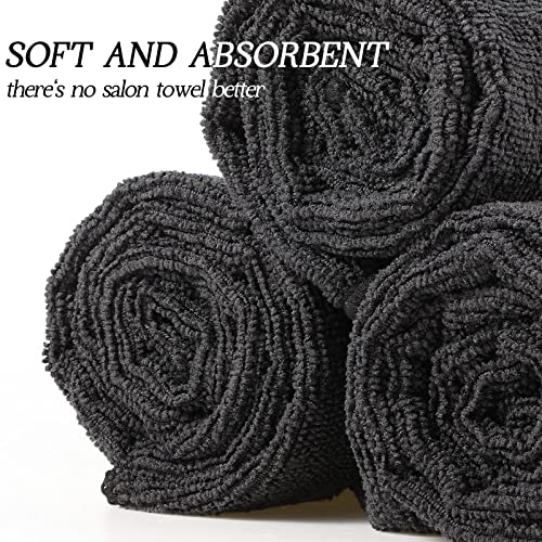 36 Packs Black Microfiber Salon Towels 16 x 26 Inches B909
