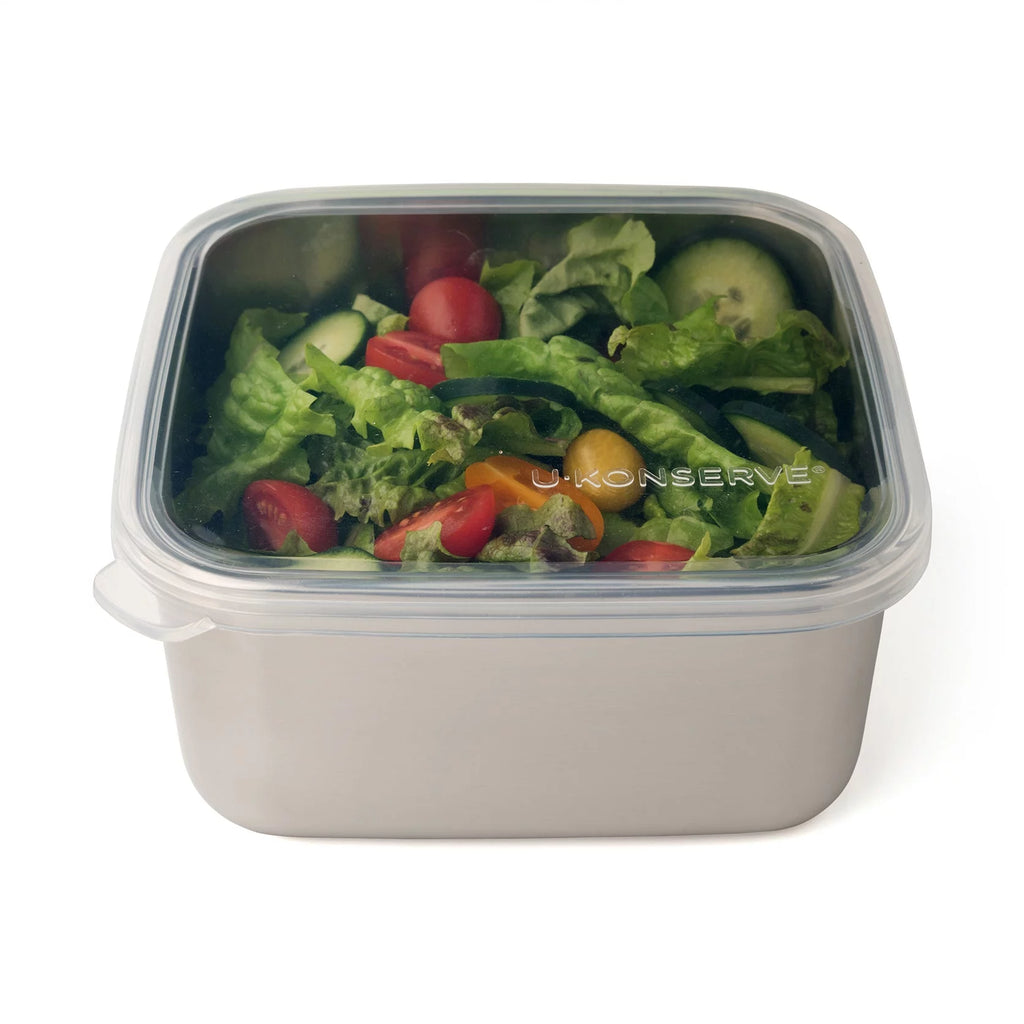 50 oz Stainless Steel Food Storage Bento Box Container with Silicone Lid F814753