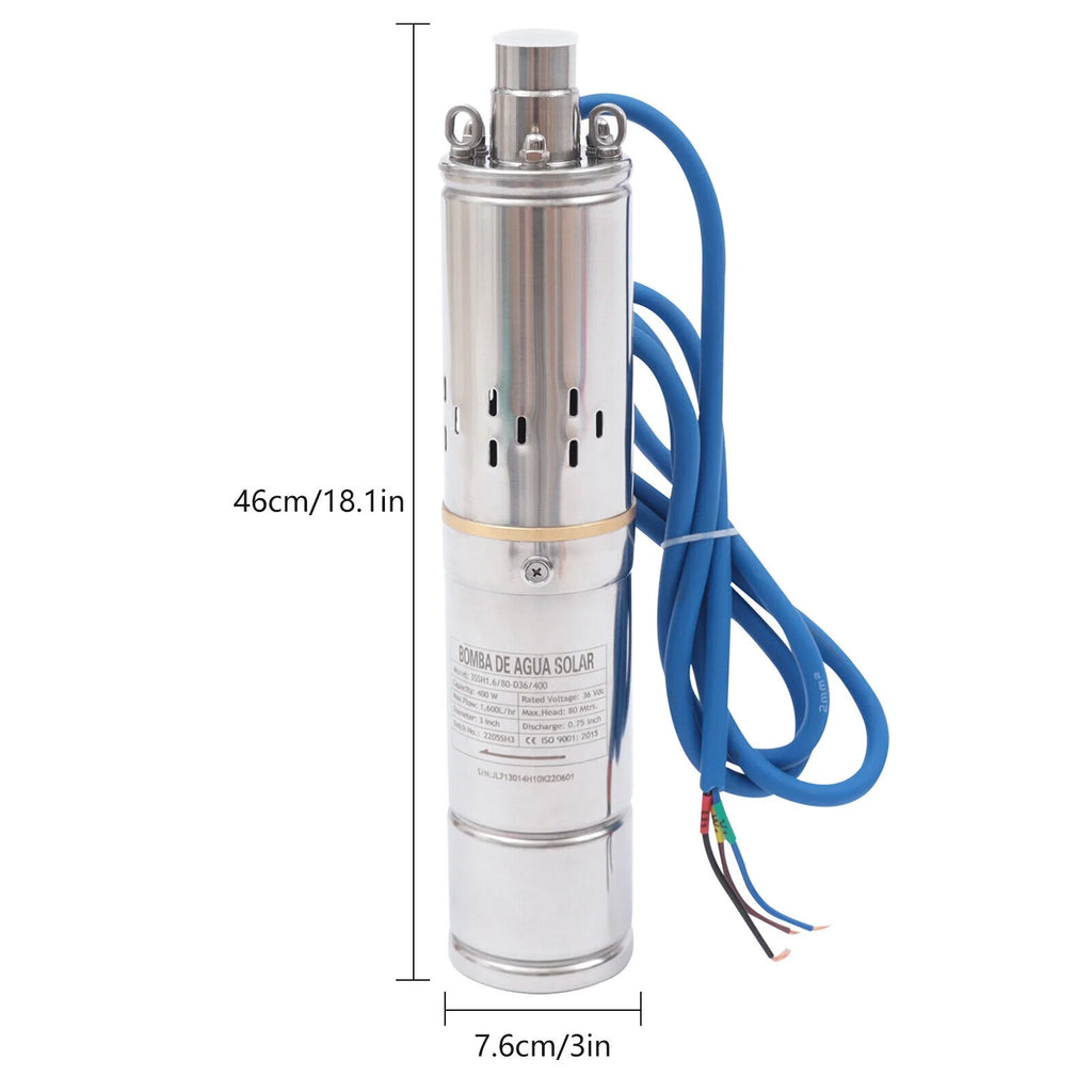 400W 36V DC Solar Submersible Deep Well Pump with MPPT Controller C892599