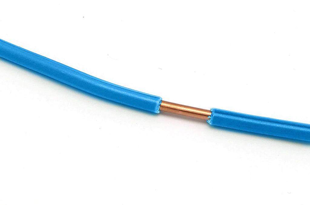 12 AWG Blue Insulated Solid Copper THHN THWN Wire 50 Feet E490