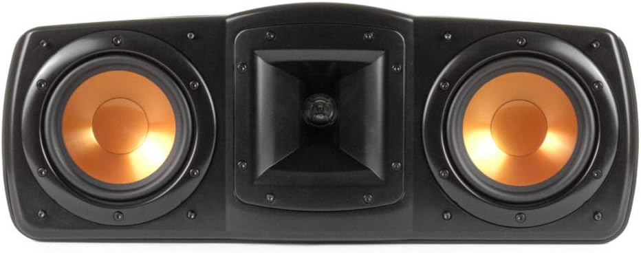 Black Center Channel Speaker with Dual 5.25” Woofers and 1” Tweeter F15704