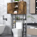 White Over The Toilet Storage Cabinet with 2 Doors T4661