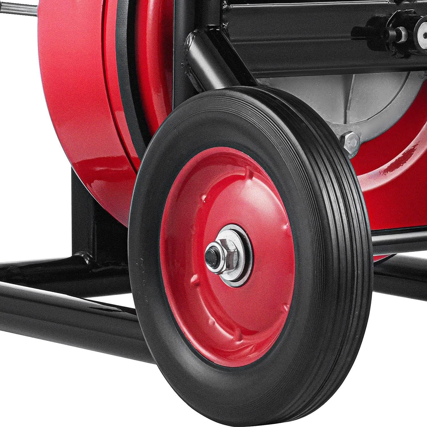 Drain Cleaning Machine 100Ft 3/8Inch Cable 370W Portable Electric Sewer Snake Drain Auger Cleaner with 8 Cutter Foot Switch K1603