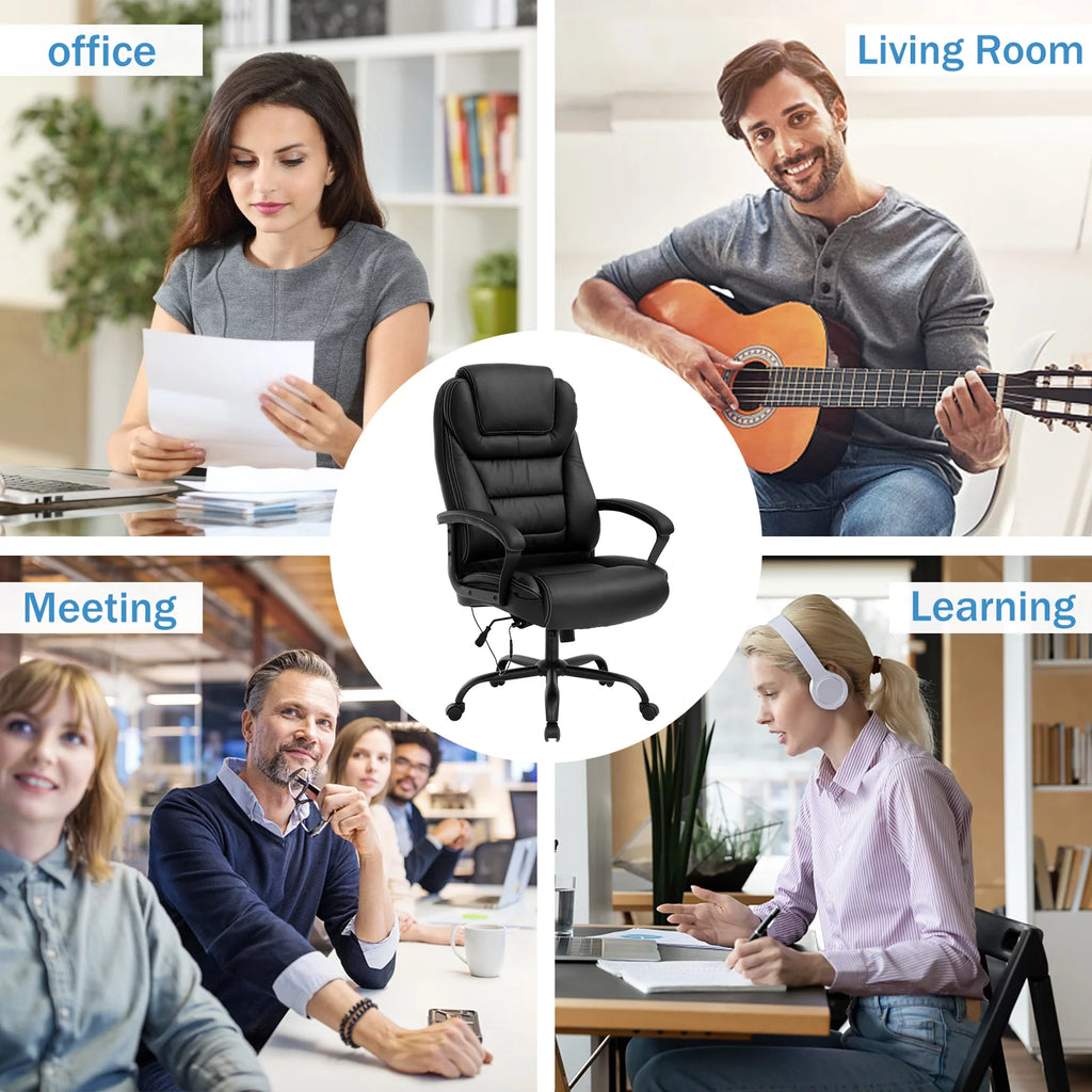 Heavy Duty Ergonomic Office Chair 500 lbs Capacity with Massage O501