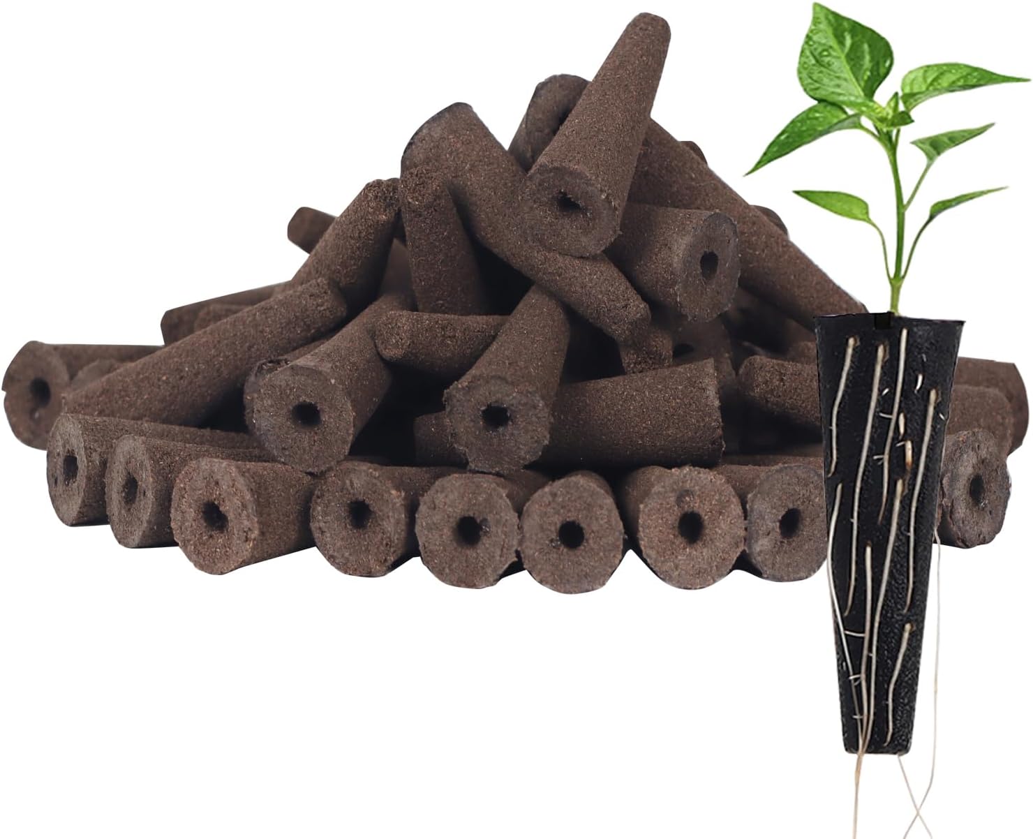 50 Pack Hydroponic Grow Sponges Seed Starter Pods G648261