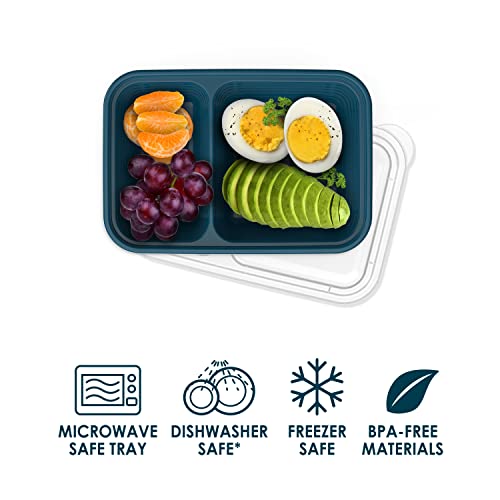10 Trays & 10 Lids Reusable BPA-Free Snack Containers D8533