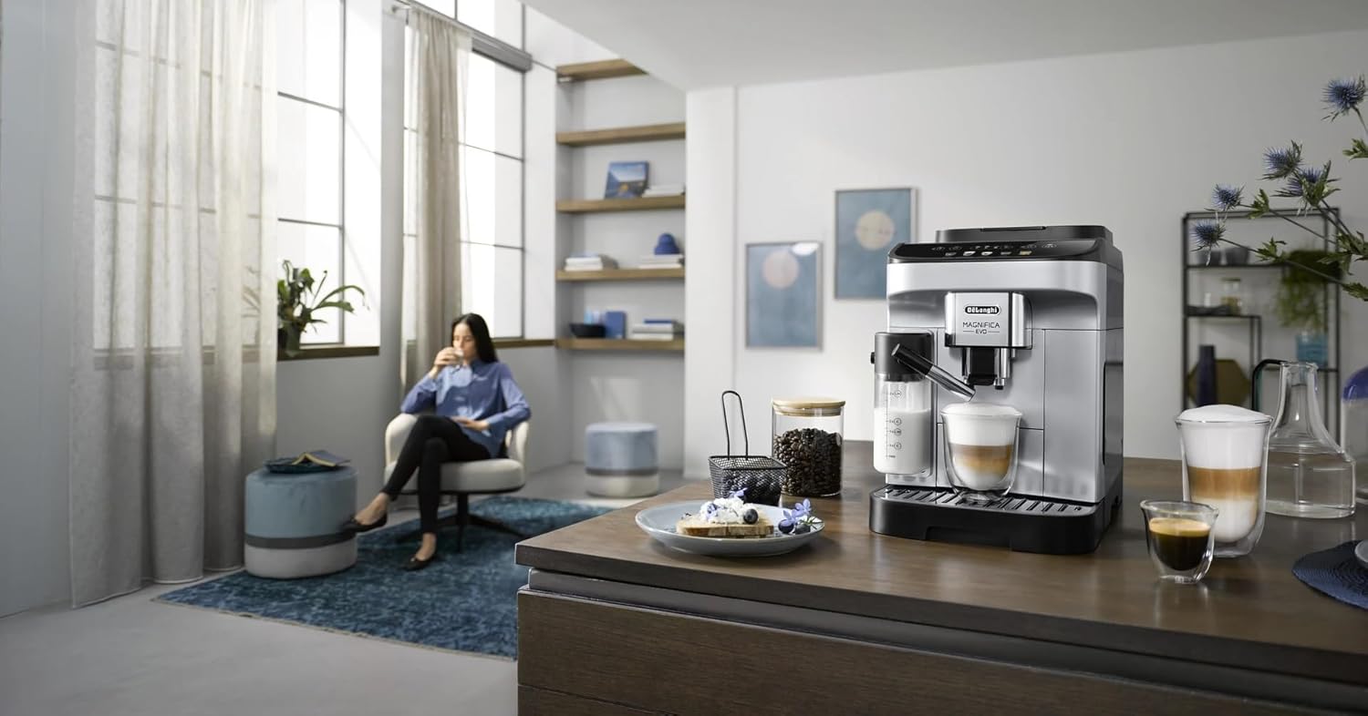 Automatic Espresso & Cappuccino Machine with Latte Crema System, Chrome V77746