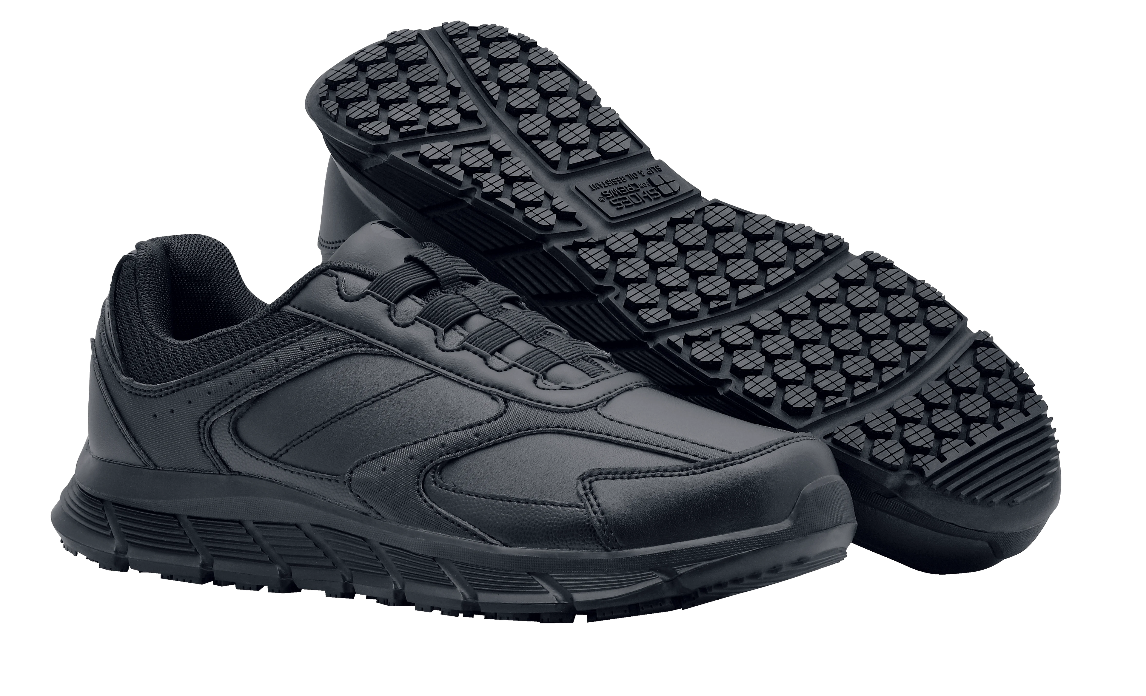 Black Slip Resistant Water Resistant Work Shoes Y218