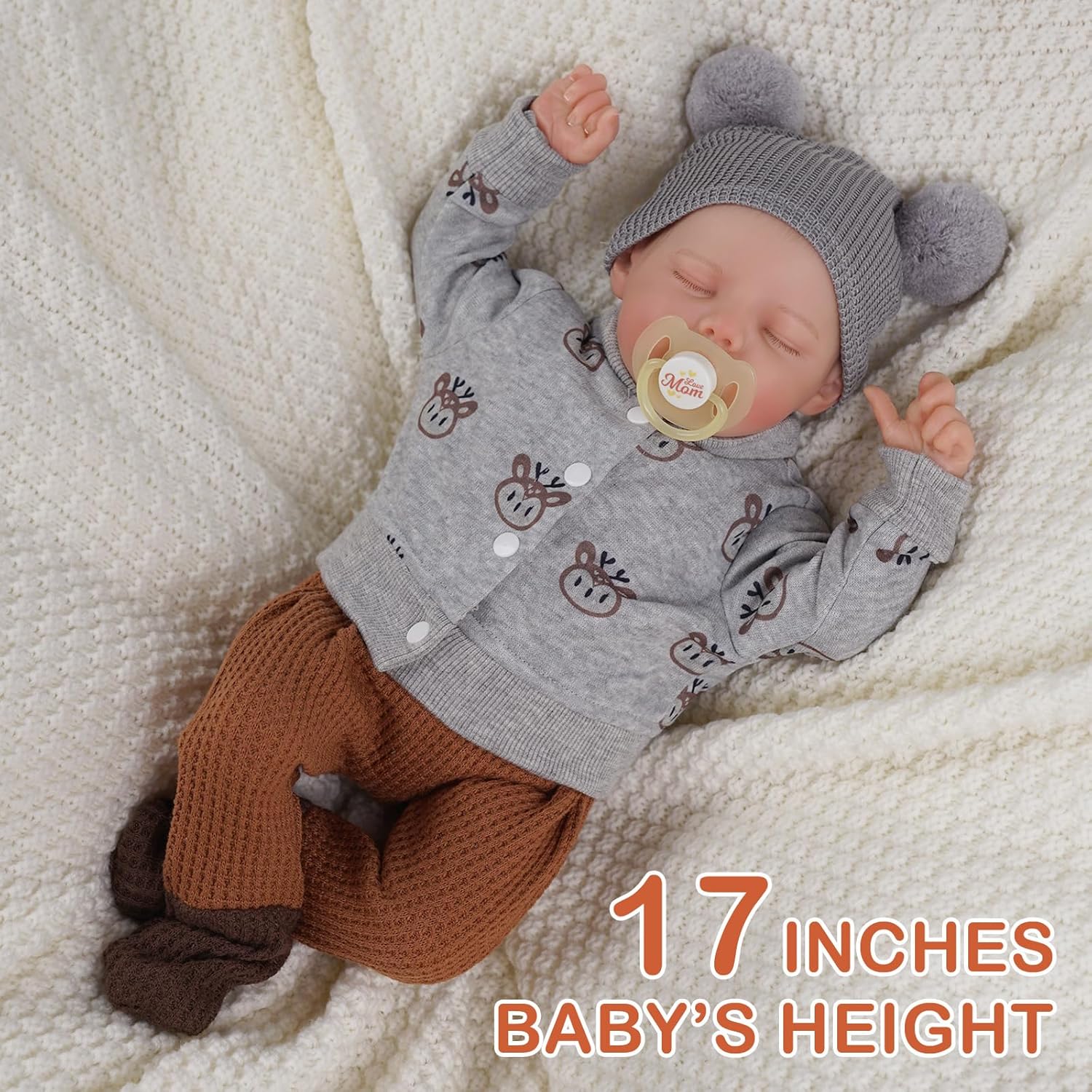 17-Inch Soft Body Realistic Reborn Baby Dolls G778484