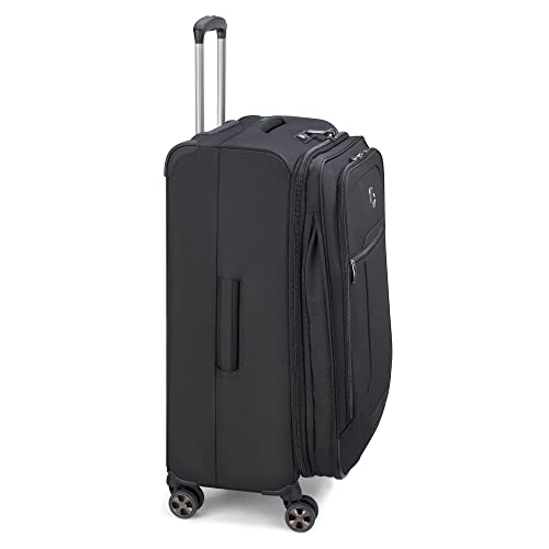 Black Softside Expandable Luggage with Spinner Wheels, Carry on 20 Inch I463