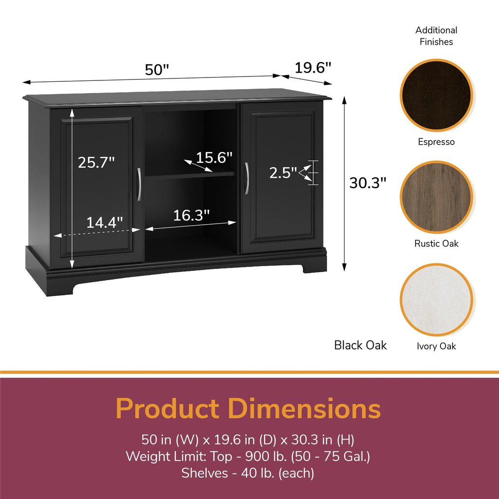 Ivory Oak 50 - 75 Gallon Aquarium Stand D422864