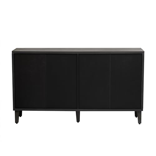 Beige 59.8" Wooden Sideboard Console Table with 4 Doors and Adjustable Shelves L473942