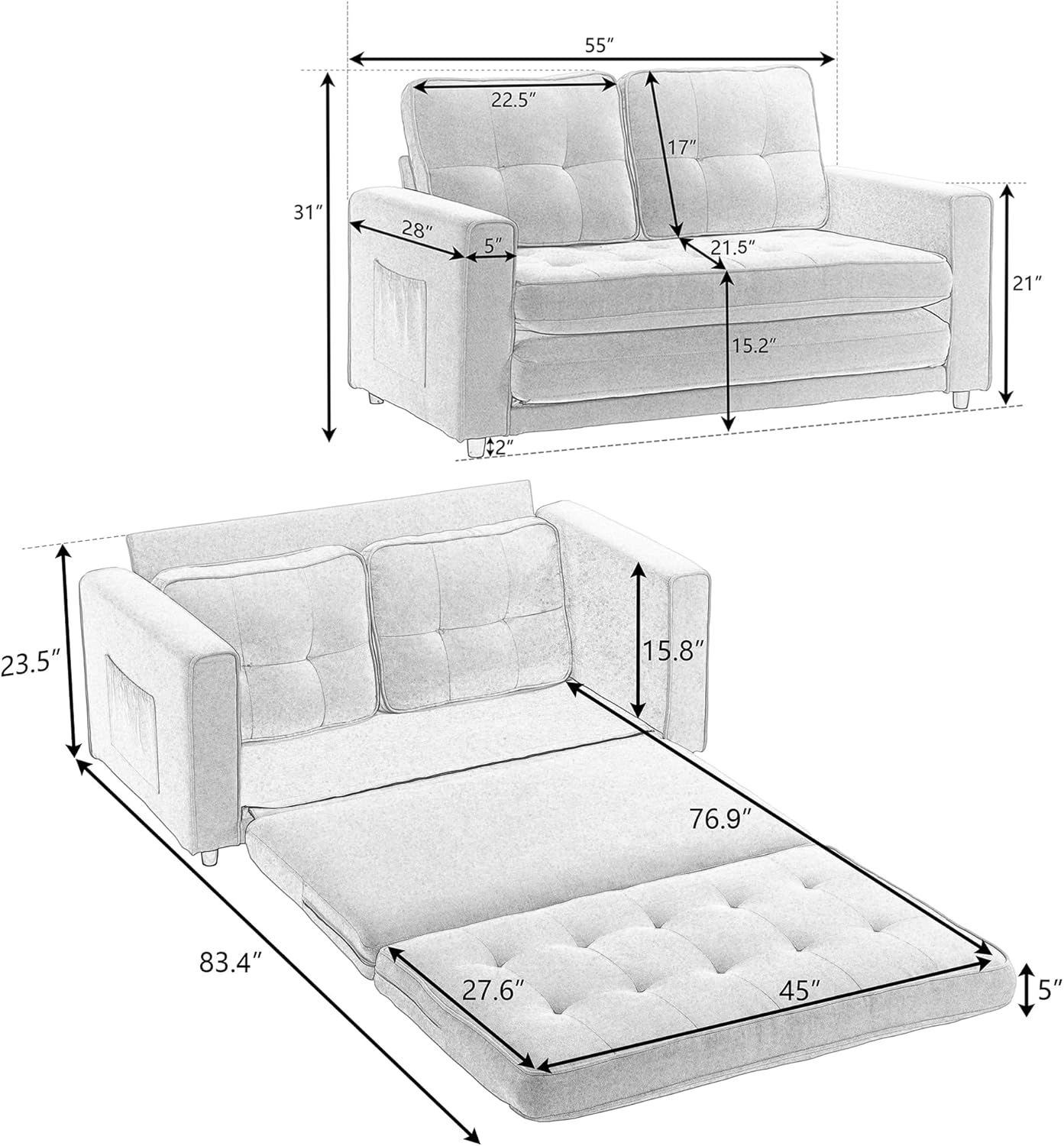 Beige Velvet Sofa P4391