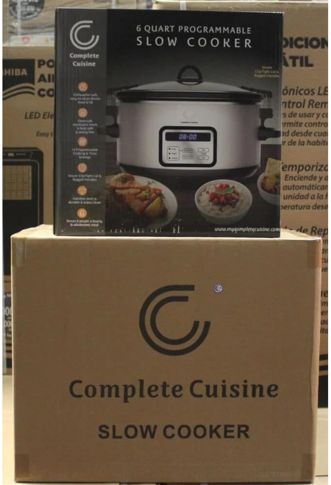 6.0 Quart Programmable Stainless Steel Slow Cooker O275470
