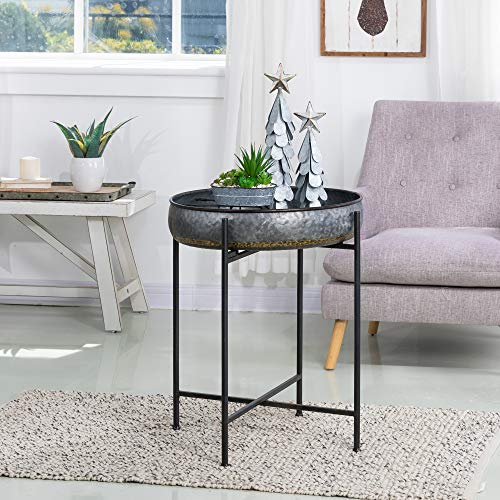 Set of 2 Metal End Table with Removable Tray I20677