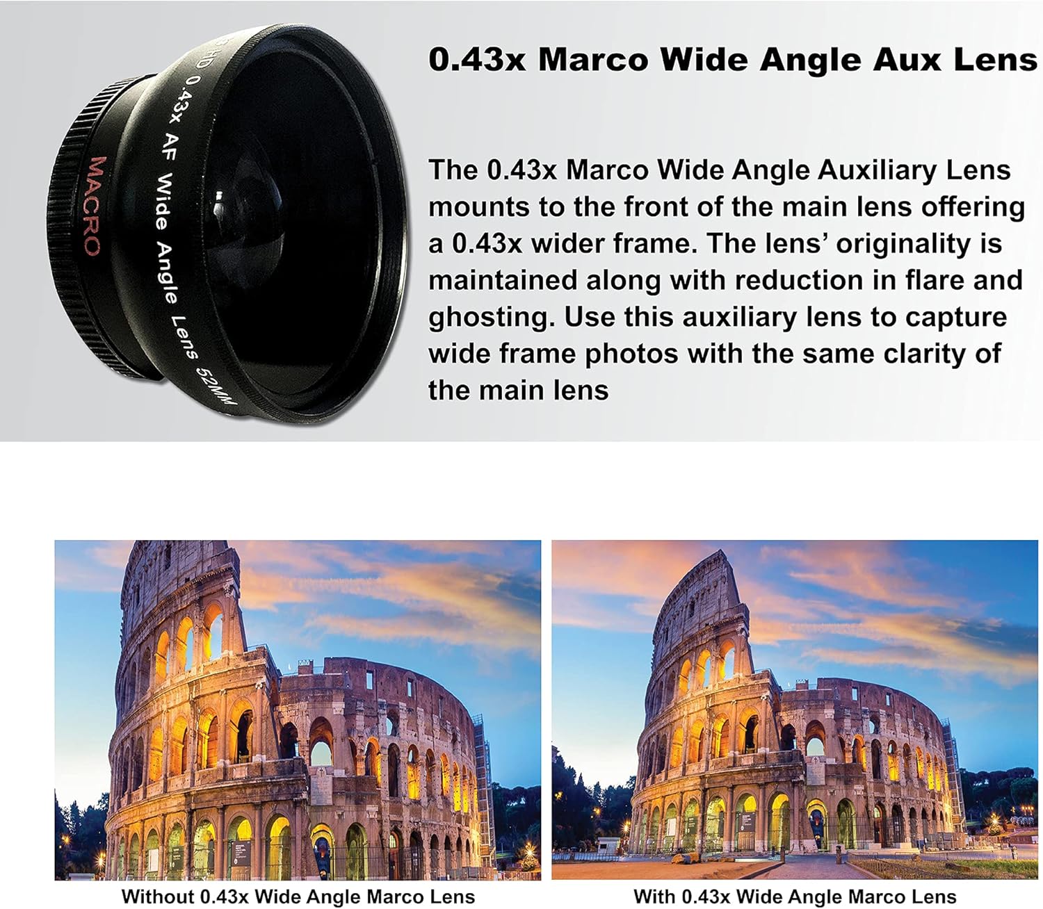 DSLR Camera with 18-55mm + 75-300mm Lenses, 128GB Memory Card, Tripod, Case, Wideangle Lenses (Renewed) C4557
