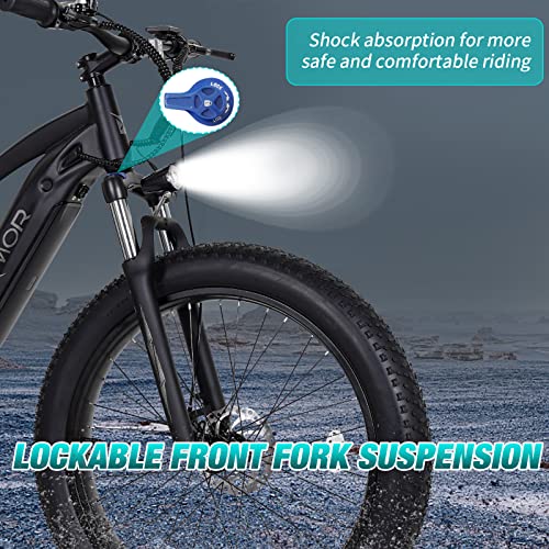 750W 48V 14AH Removable Battery 26" Fat Tire Electric Bike N24994