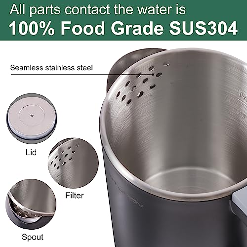 0.8L Stainless Steel Electric Kettle with Auto Shut-off A708972