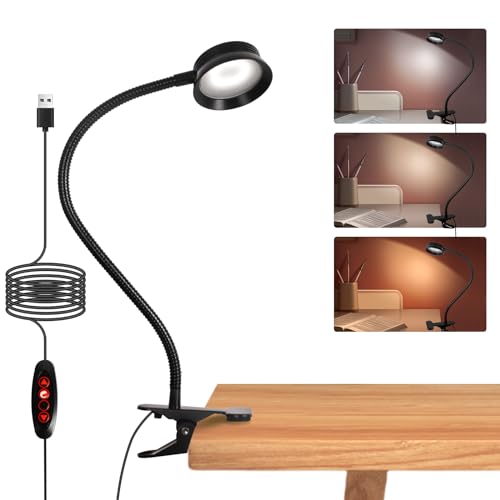 Clip on LED Reading Light, 3 Color Lights, USB E592192