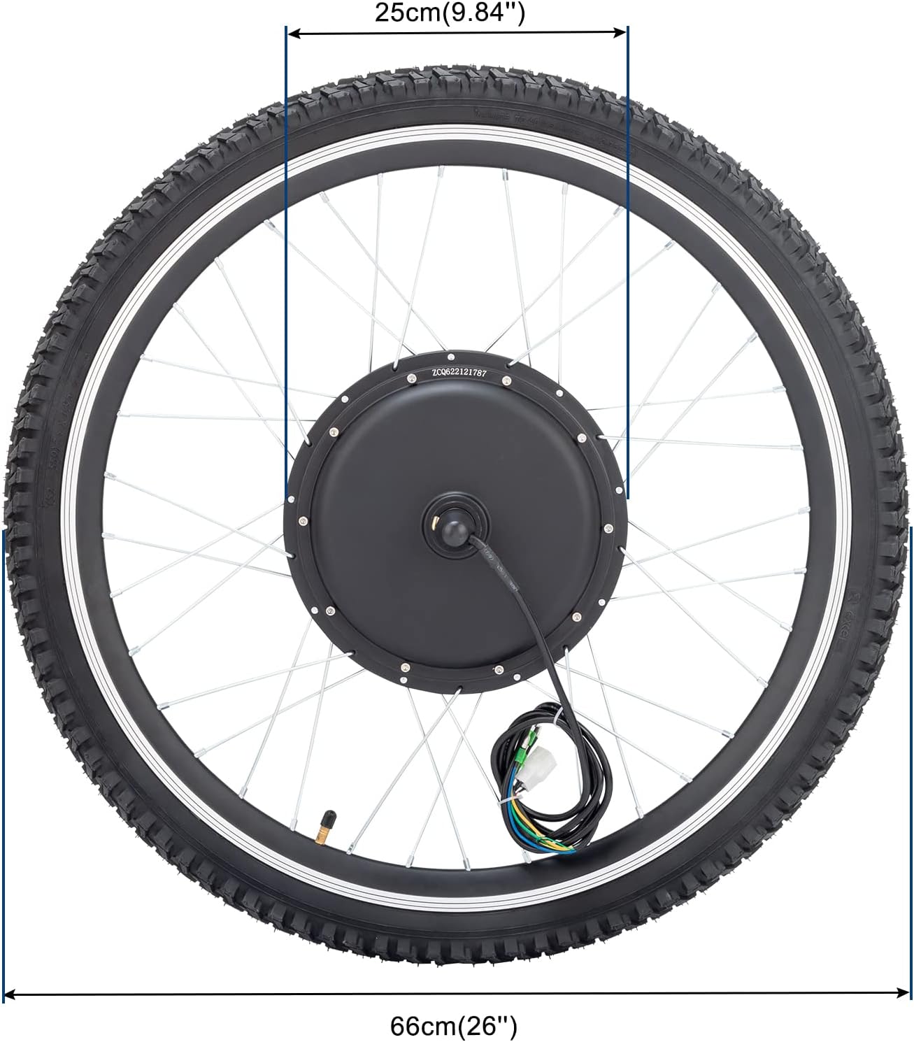 26" 48V 1000W Electric Fat Bike Conversion Kit Rear Wheel with LCD Display I4006