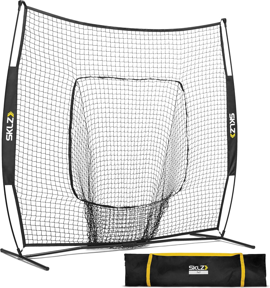 Portable Baseball and Softball Hitting Net, Black, 7 x 7 feet X308