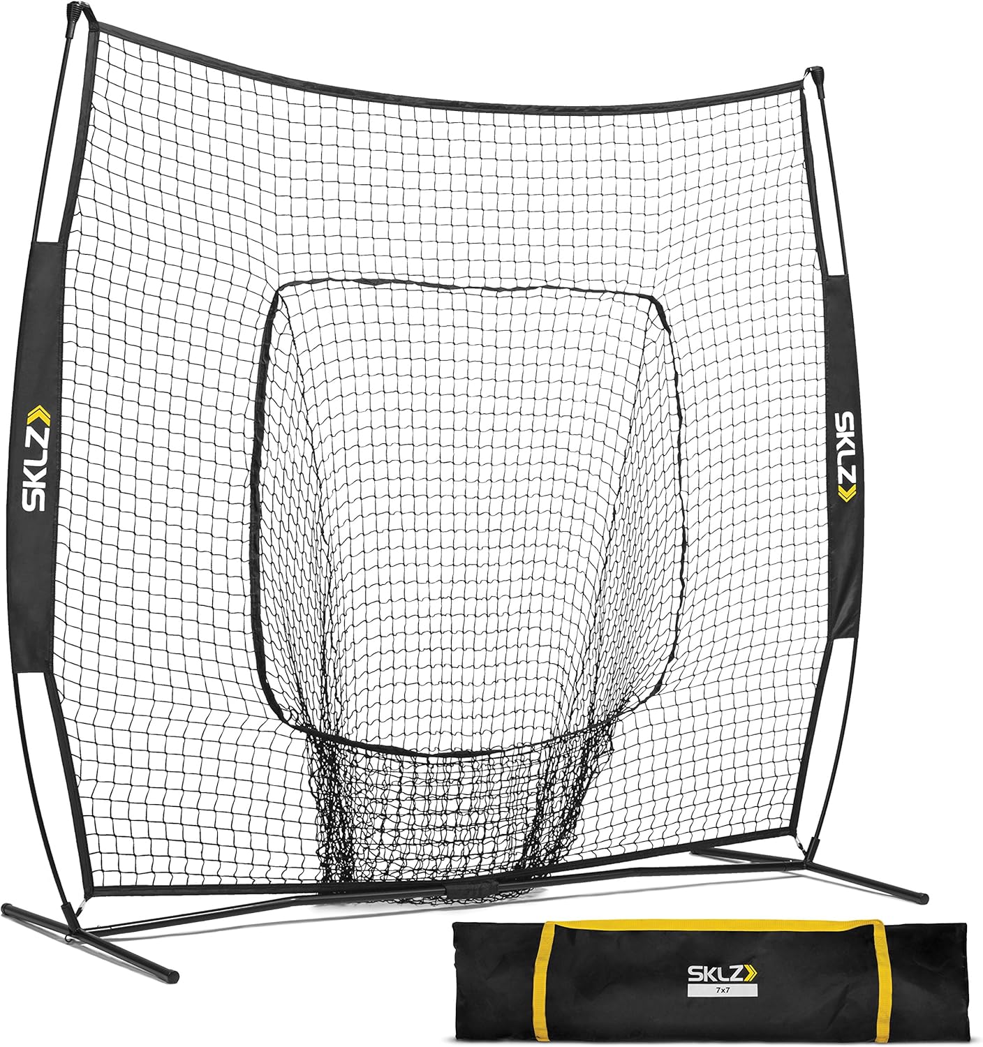Portable Baseball and Softball Hitting Net, Black, 7 x 7 feet X308