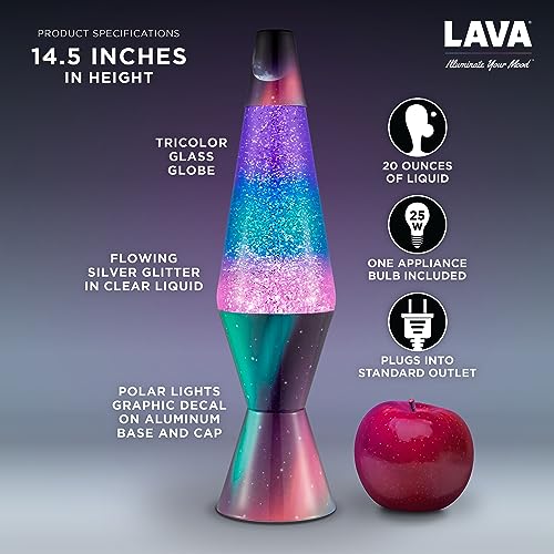 14.5" Silver Glitter Motion Lamp M746
