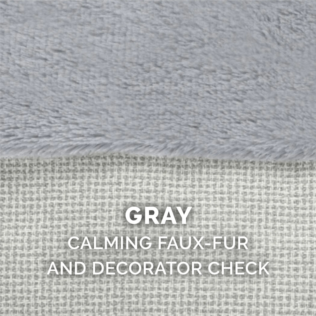 Large Plush Orthopedic Dog Bed, Gray M379