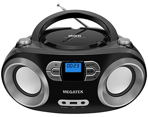 Portable CD Player Boombox with Bluetooth, FM Radio, USB Port B11136
