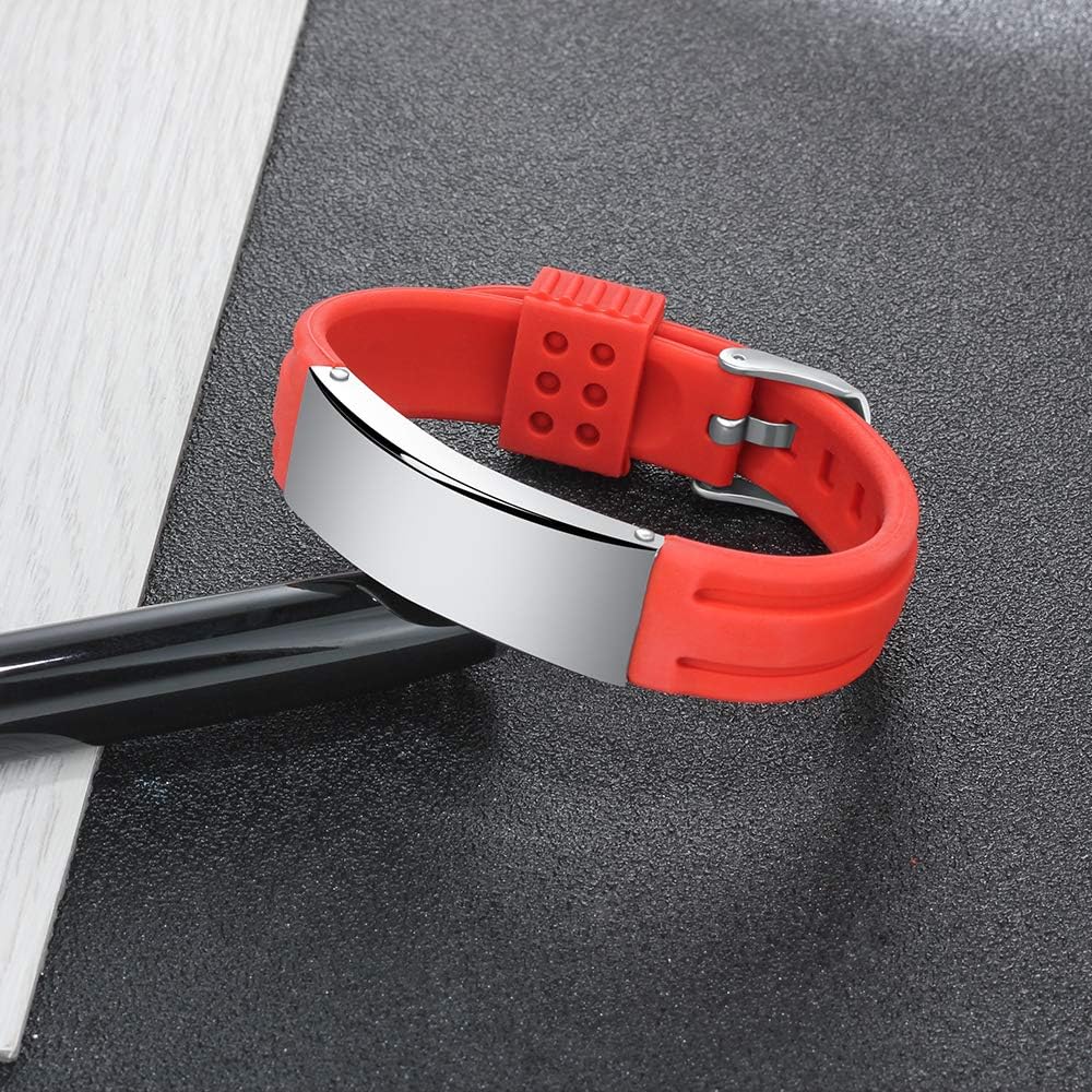 9 Inches Silicone Medical Alert Bracelets O41341