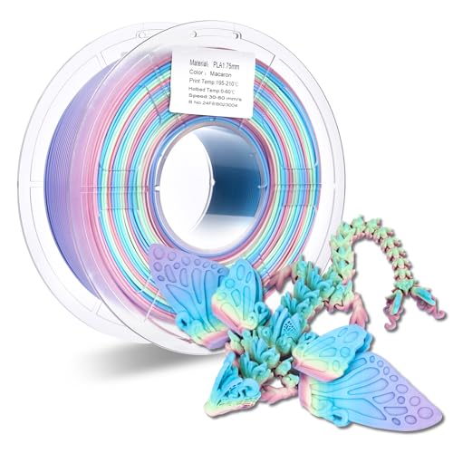 Matte Rainbow 3D PLA Printer Filament 1.75 mm 1kg Z862