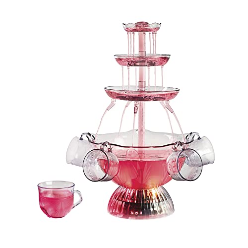 3-Tier Lighted Party Fountain, 1.5 Gallons, 8 Reusable Cups A189543