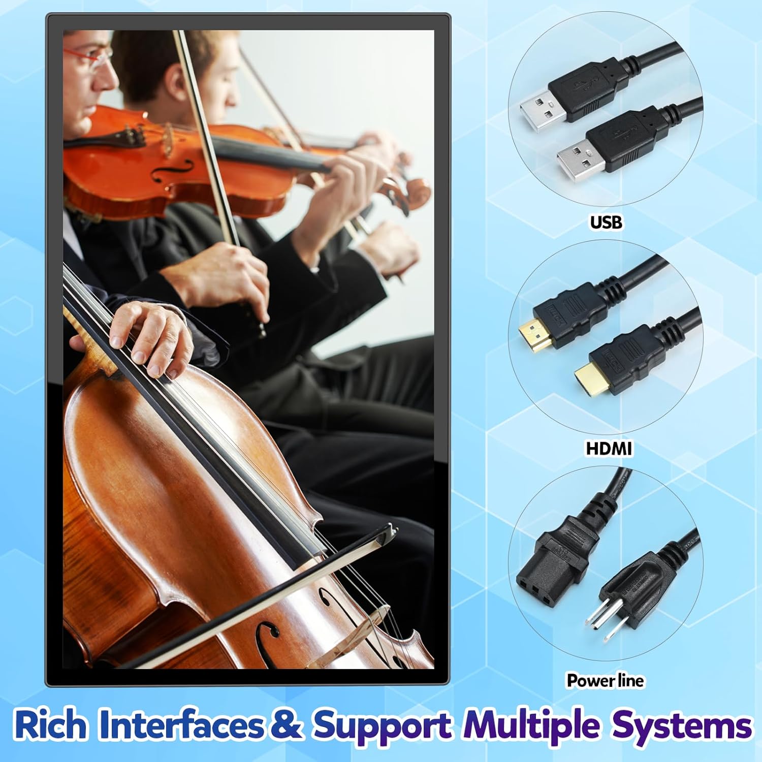 32 inch Capacitive Multi-Touch Screen Industrial Monitor with Built-in Speakers S813655