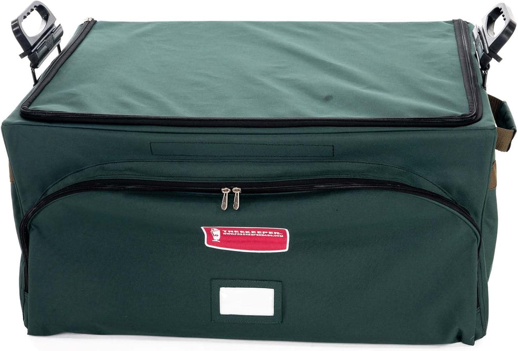 Green Christmas Ornament Storage Box with Dividers, Holds 72 Ornaments up to 4 Inches R26426