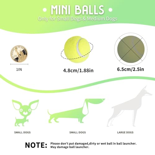 Automatic Ball Launcher for Dogs, includes 3pcs Tennis Balls O1601