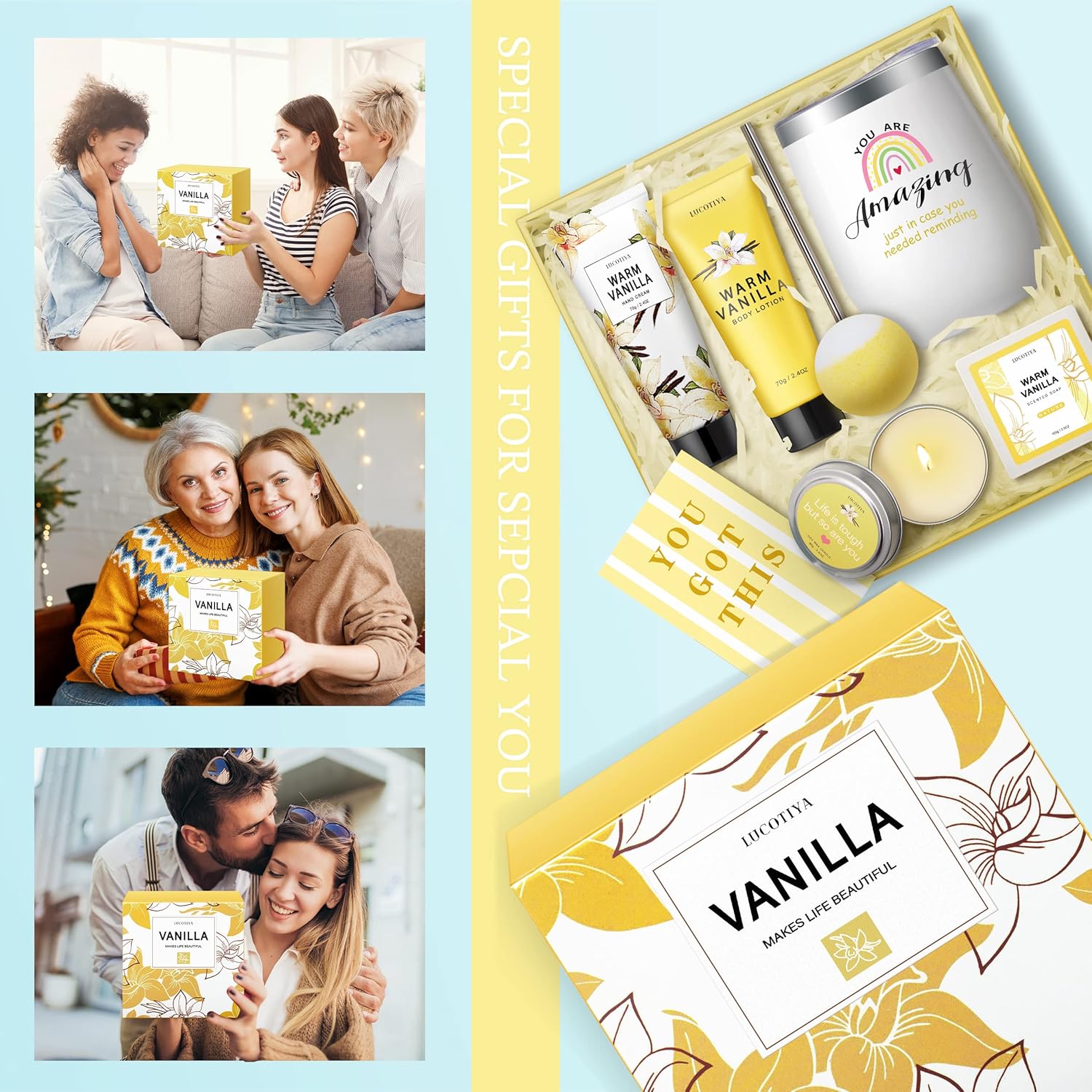Warm Vanilla Bath and Body Gifts Set F8528