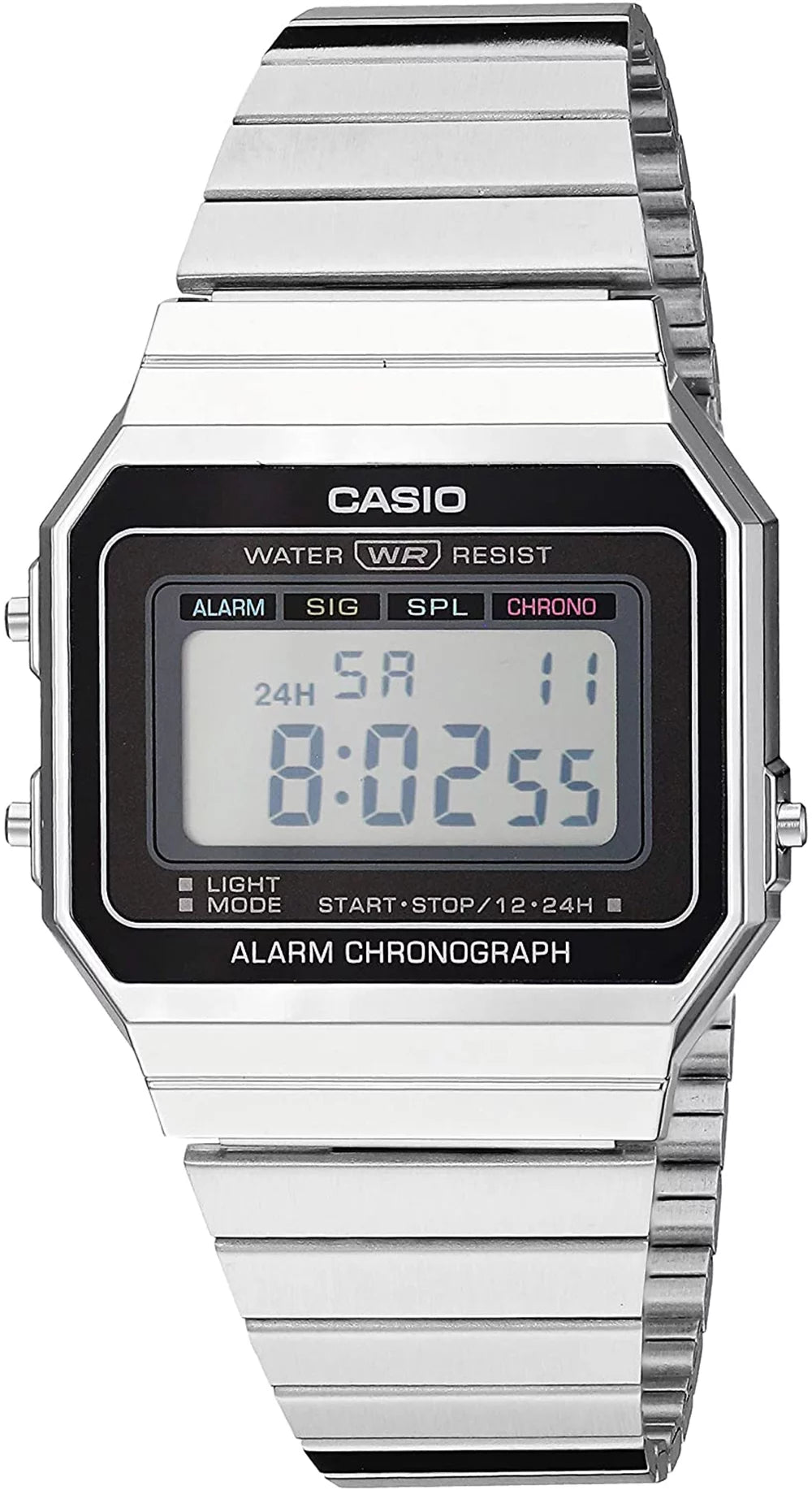 Slim Digital Stainless Steel Watch U268
