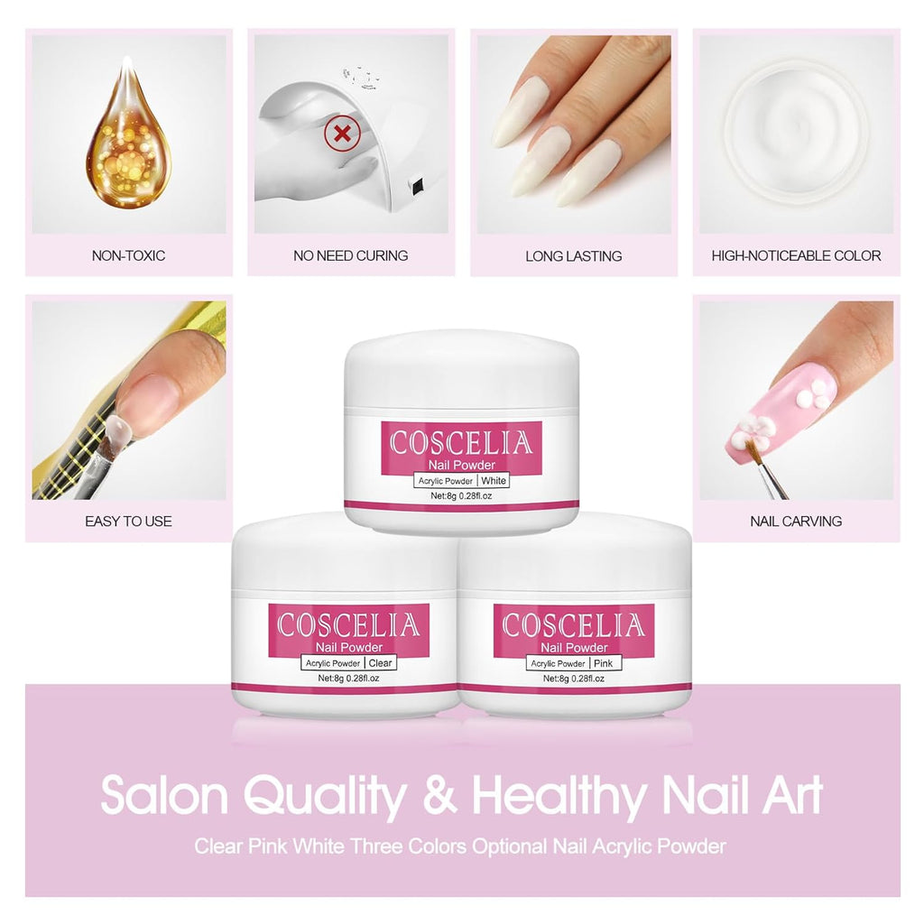 45pcs Acrylic Nail Kit with Drill and UV Light I5763