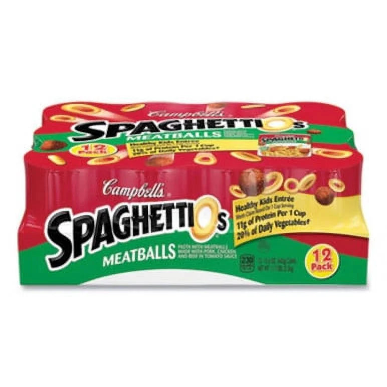 15.6 Oz Canned Pasta with Meatballs, 12 Pack R244