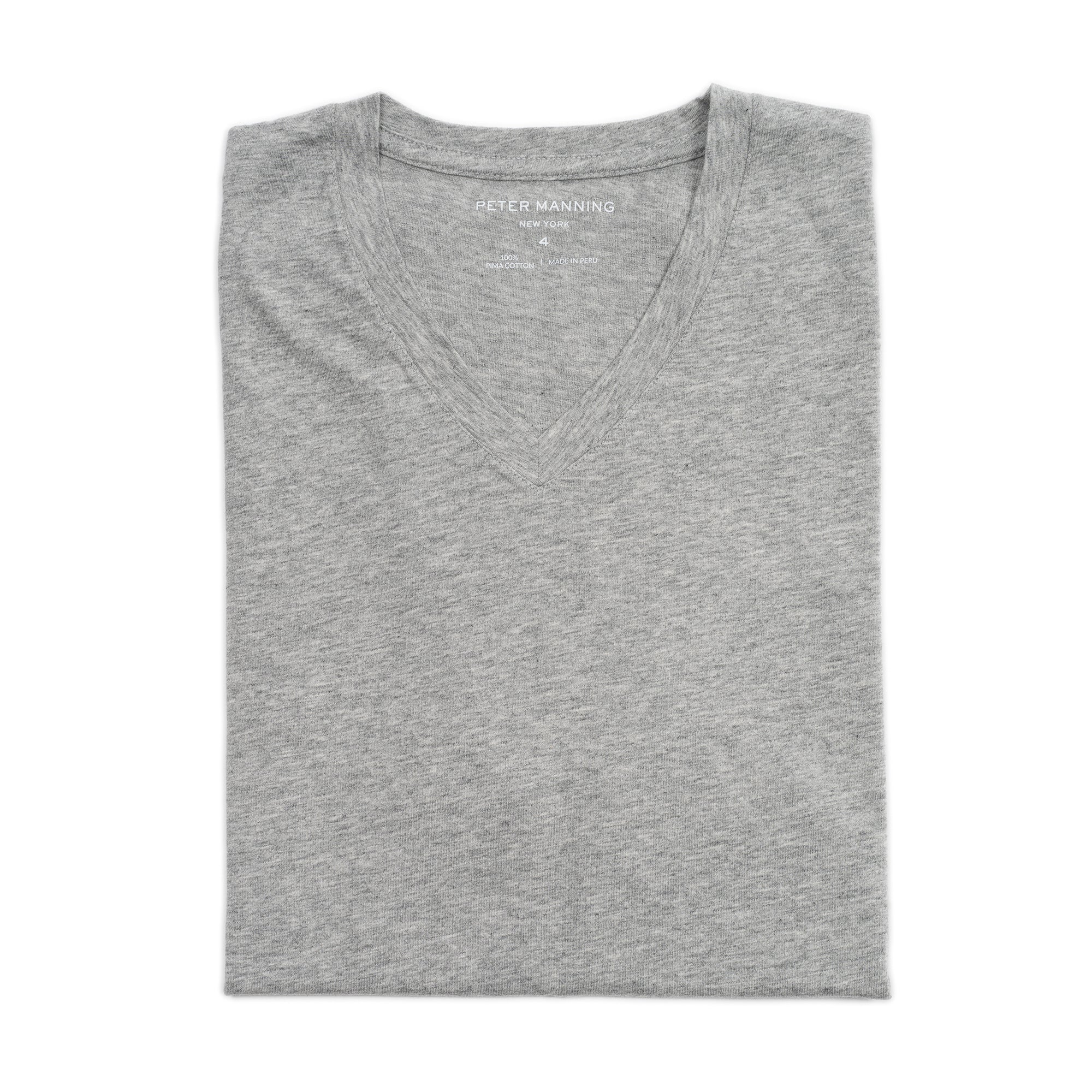 The V Neck T - Heather Grey