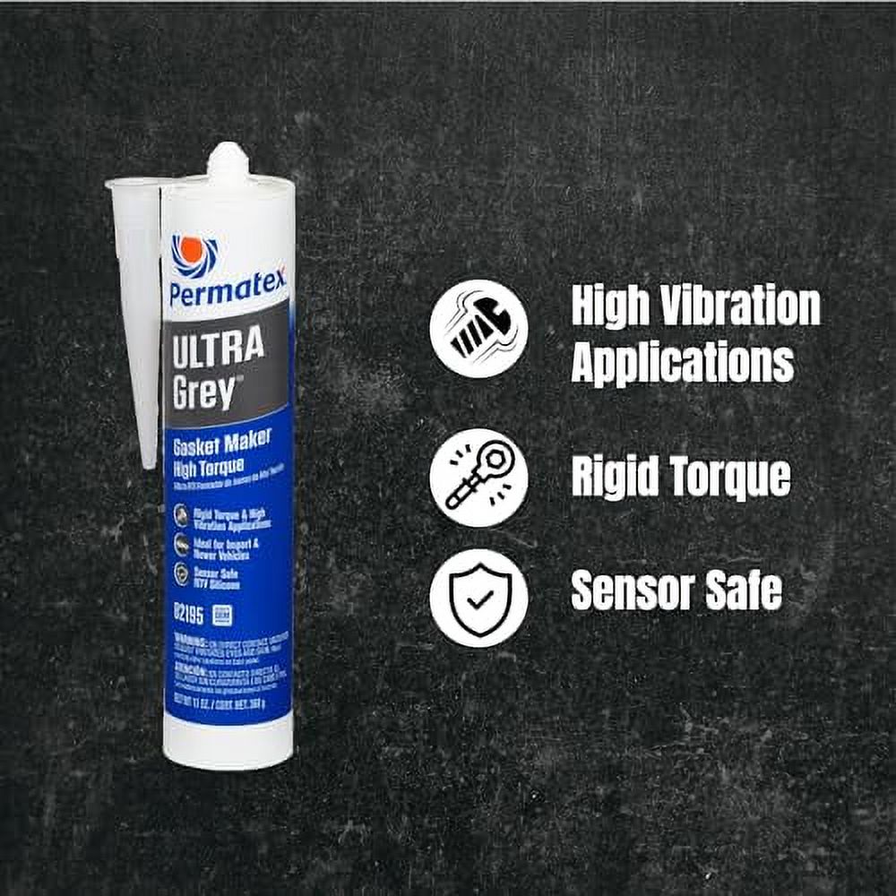 13 oz Ultra Grey RTV Silicone Gasket Maker S328