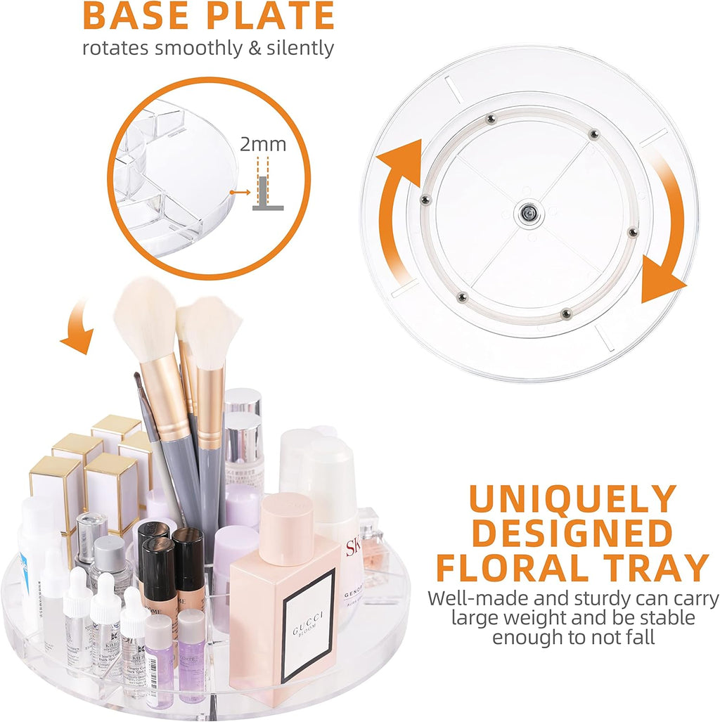 Clear Transparent 8 Layers Spinning Makeup Organizer R9622