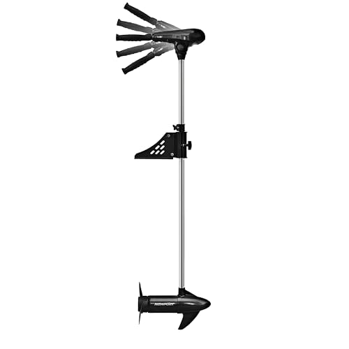 55lb Thrust Saltwater Electric Pontoon Trolling Motor with Deck Mount Bracket & 55" Shaft R446