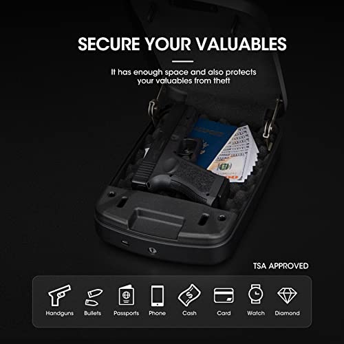 Portable Pistol Gun Safe with Lithium Battery I593