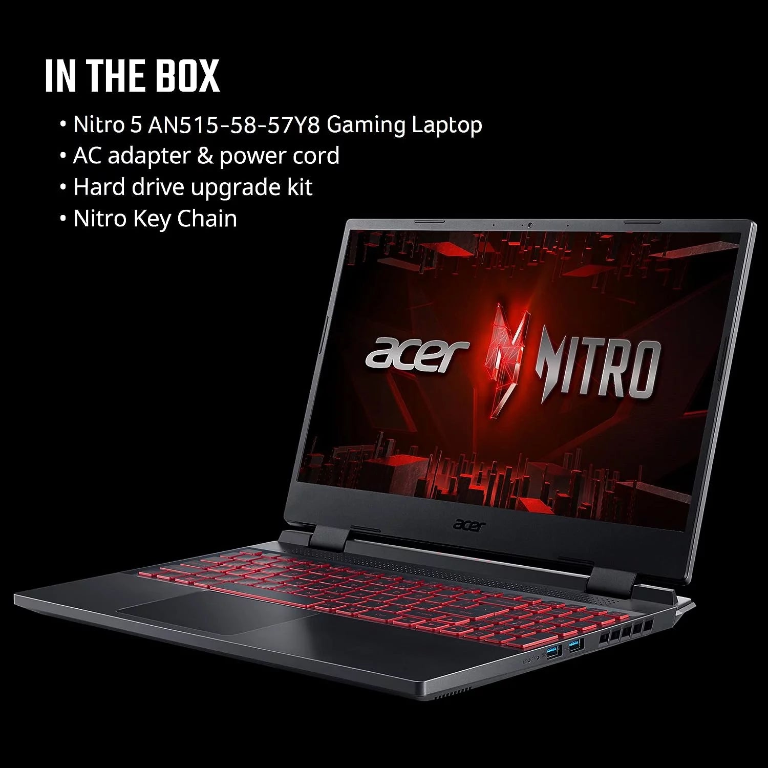 15.6" FHD 144Hz IPS Gaming Laptop with Intel Core i5-12500H, NVIDIA GeForce RTX 3050 Ti, 16GB DDR4, 512GB Gen 4 SSD Q70857