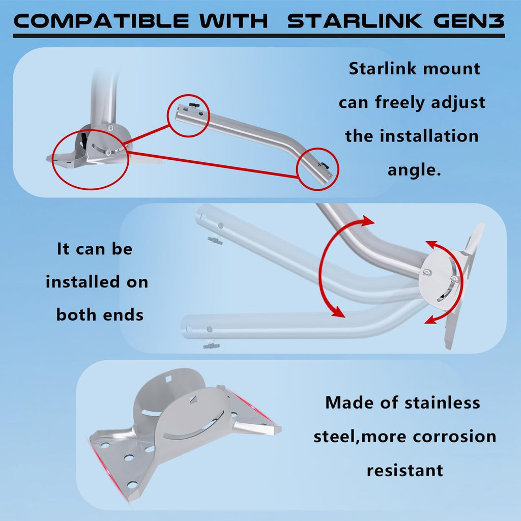 Stainless Steel Wall Mount for Starlink Satellite D6622