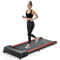Portable 2-in-1 Under Desk Treadmill with Foldable Wheels and Remote Control Q75829