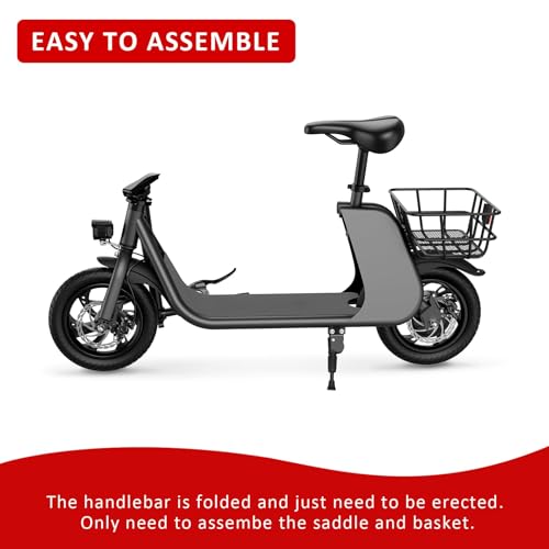 680W Electric Scooter with Seat, 20 Miles Range, 20 MPH Max Speed S525