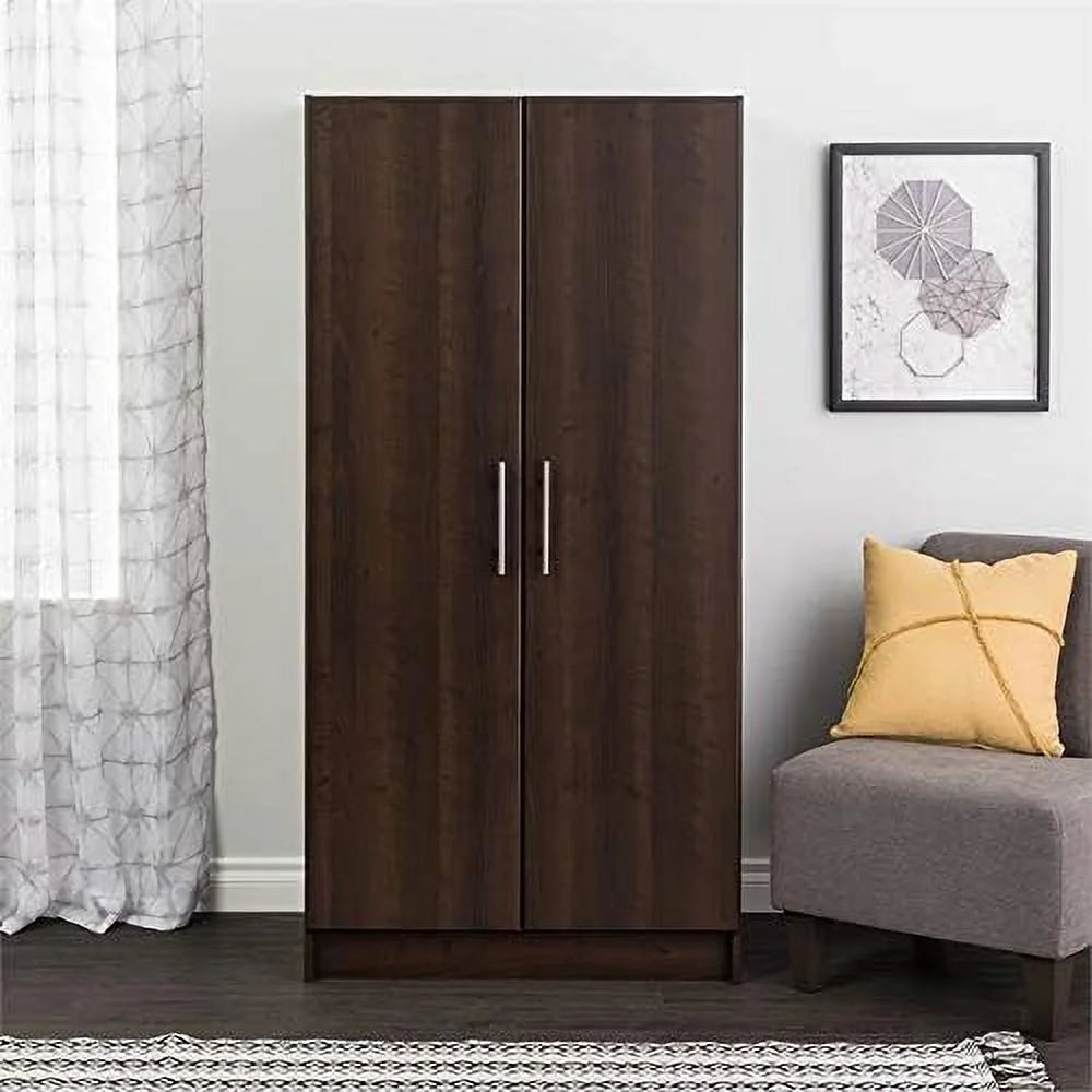 32" Wardrobe Armoire In Espresso J329